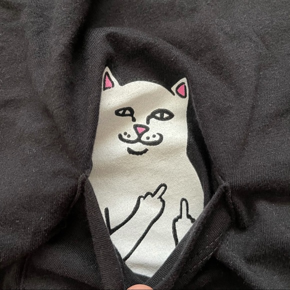 NEW RIPNDIP LORD NERMAL BLACK L/S POCKET TEE - Picture 6 of 11
